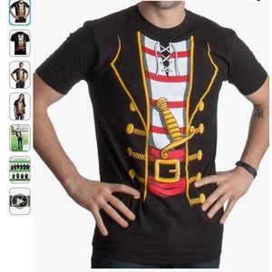 Pirate costume unisex T-shirt. Sz. 2XL New in package